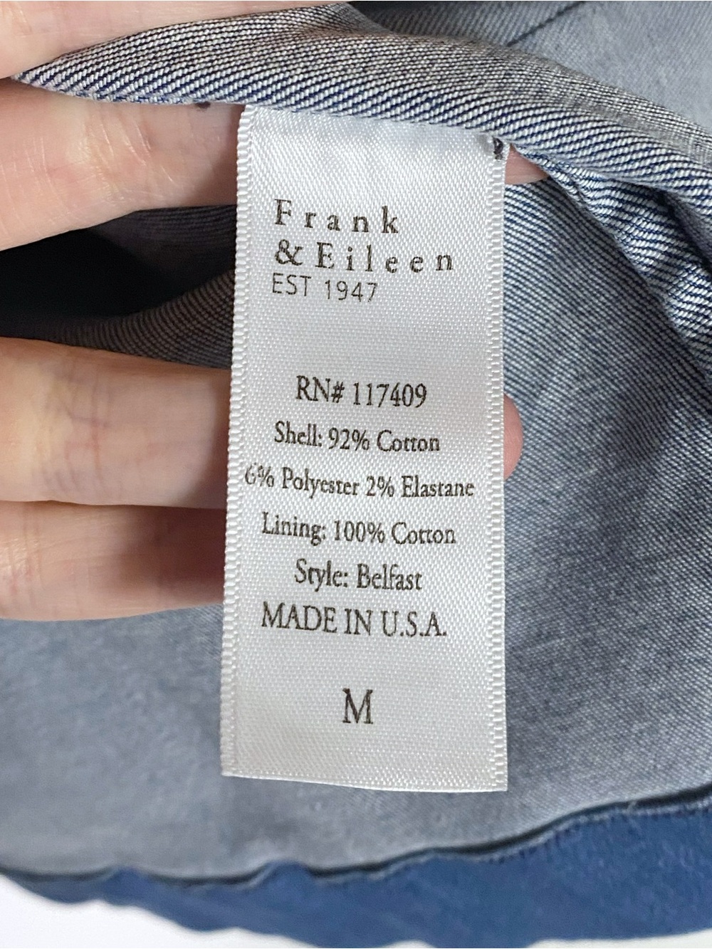 Frank & Eileen Belfast Denim Peacoat Jacket - Picture 7 of 7